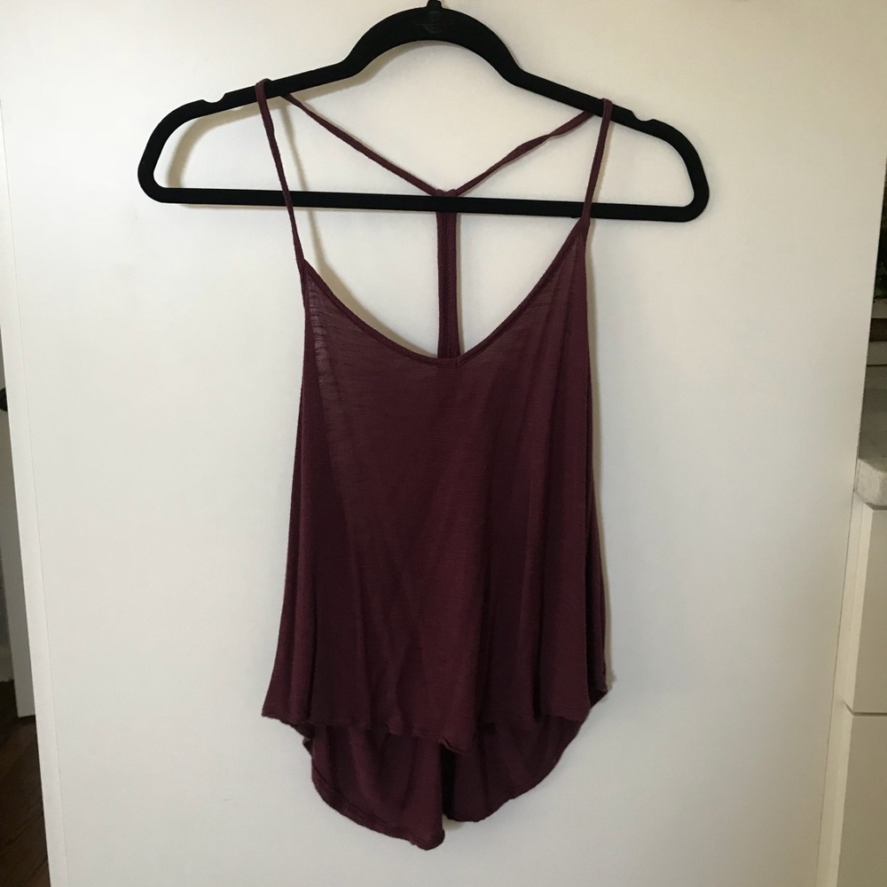 Full tilt maroon tank